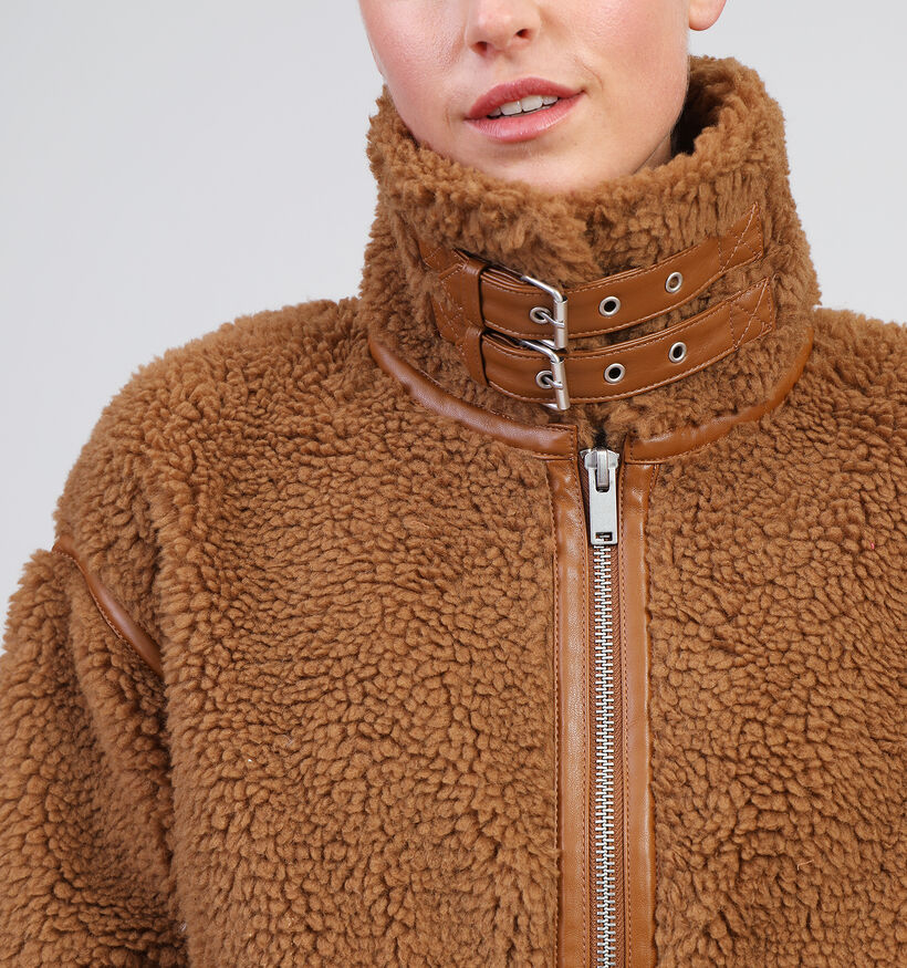 Vila Nimi Bruine Teddy jas voor dames (346103)