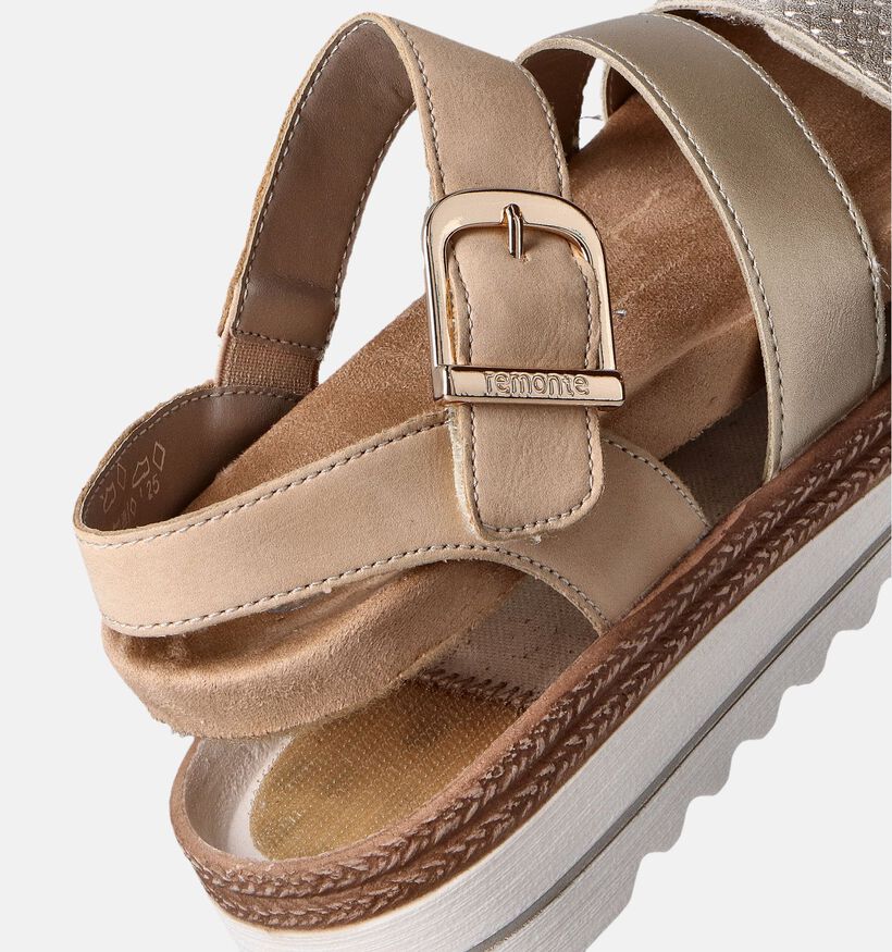 Remonte Sandales compensées en Camel pour femmes (354858)