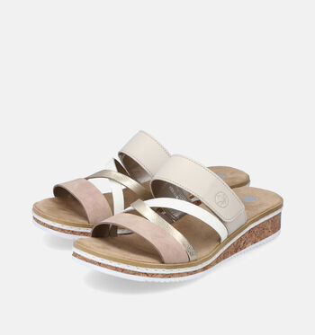 Rieker Nu-pieds Beige/Vert