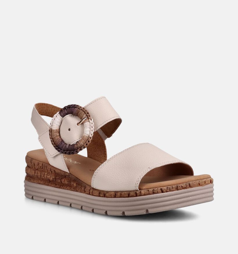 Gabor Beige Sandalen op Sleehak voor dames (371161)