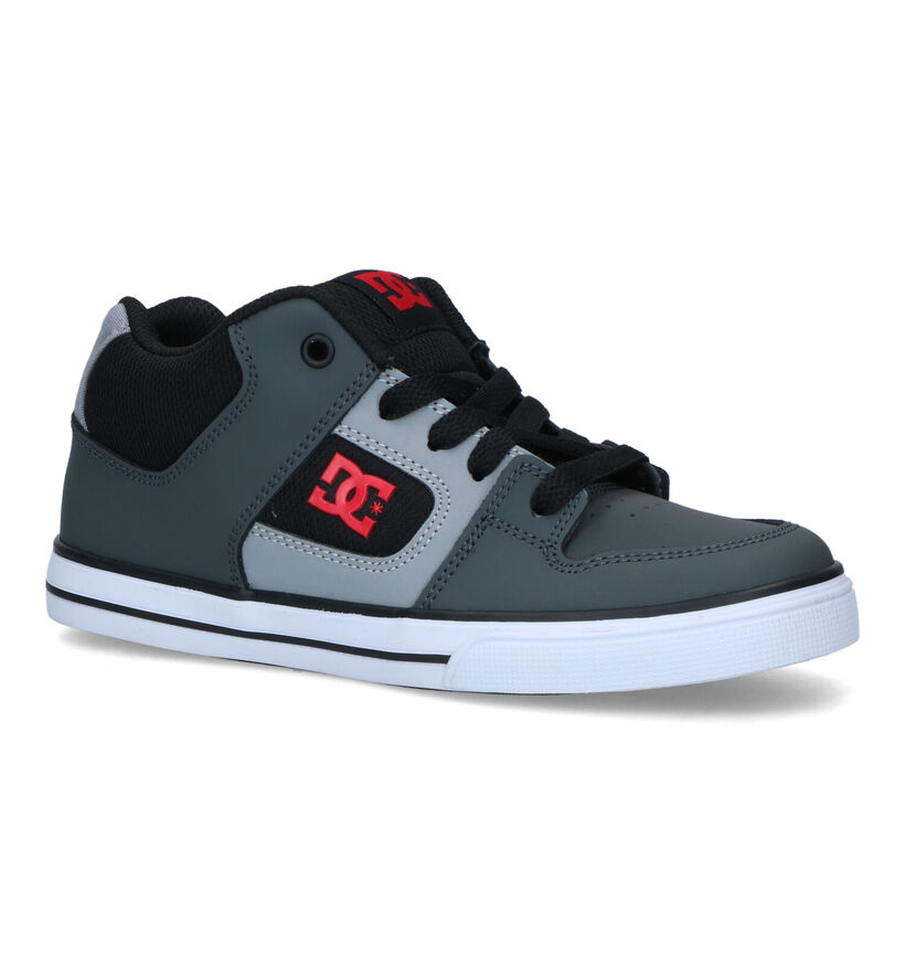 DC Shoes Pure Mid Grijze Sneakers in leer (319505)