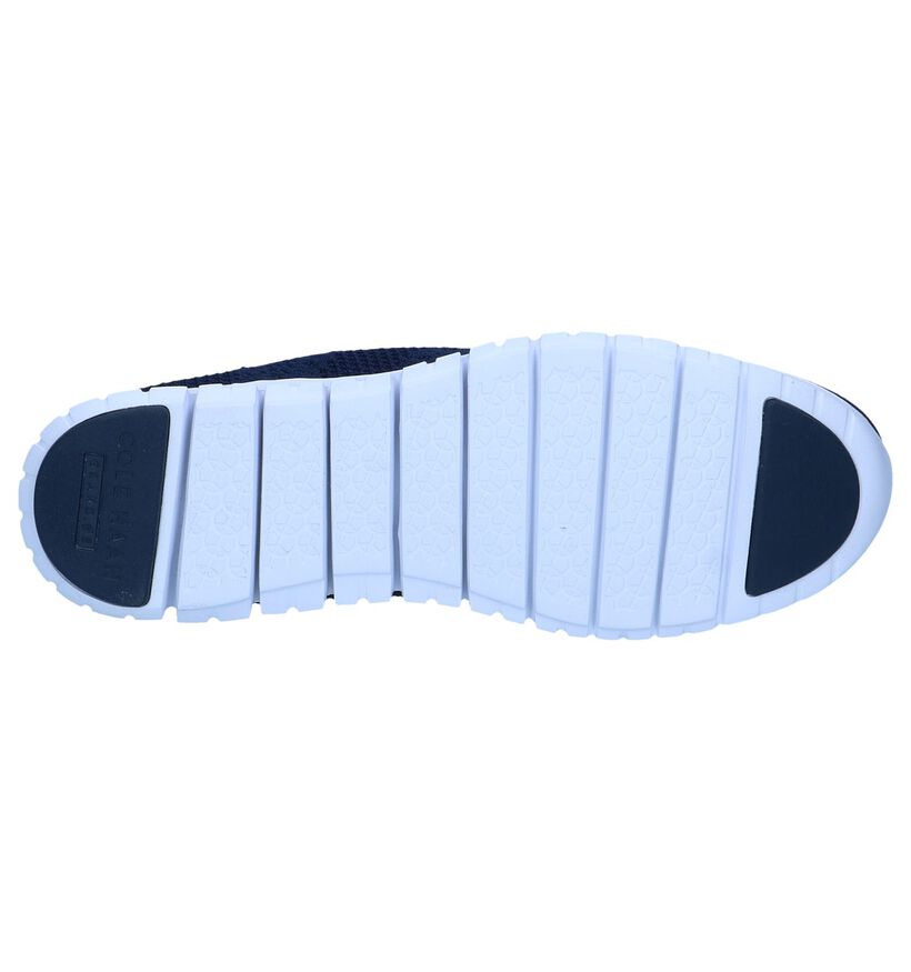 Donkerblauwe Veterschoenen Cole Haan Zerogrand in stof (240402)