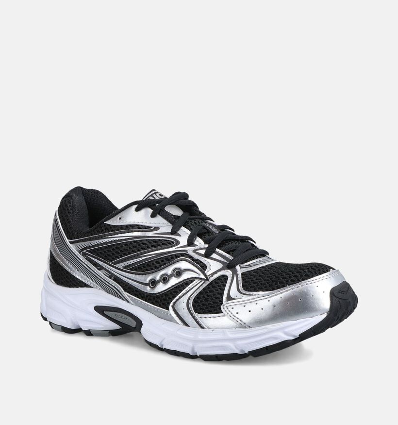 Saucony Ride Millenium Zwarte/Zilveren Sneakers voor heren (376423) - geschikt voor steunzolen