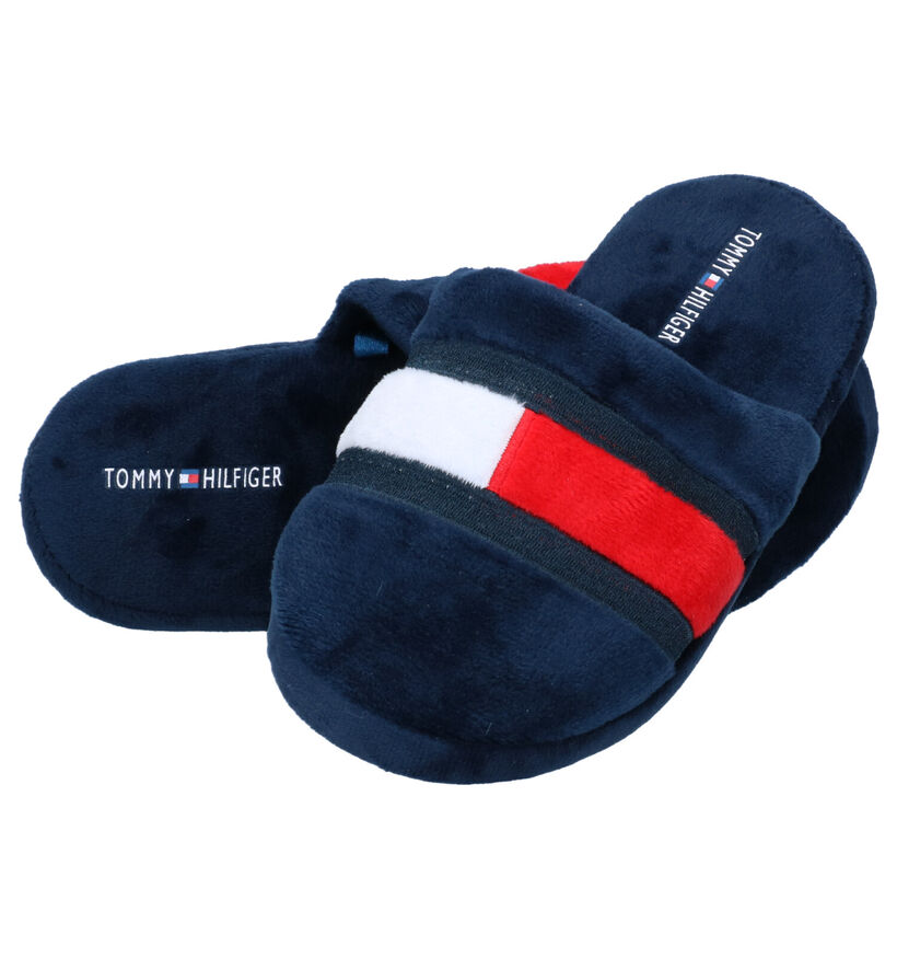 Tommy Hilfiger Pantoufles ouvertes en Bleu foncé en textile (279889)