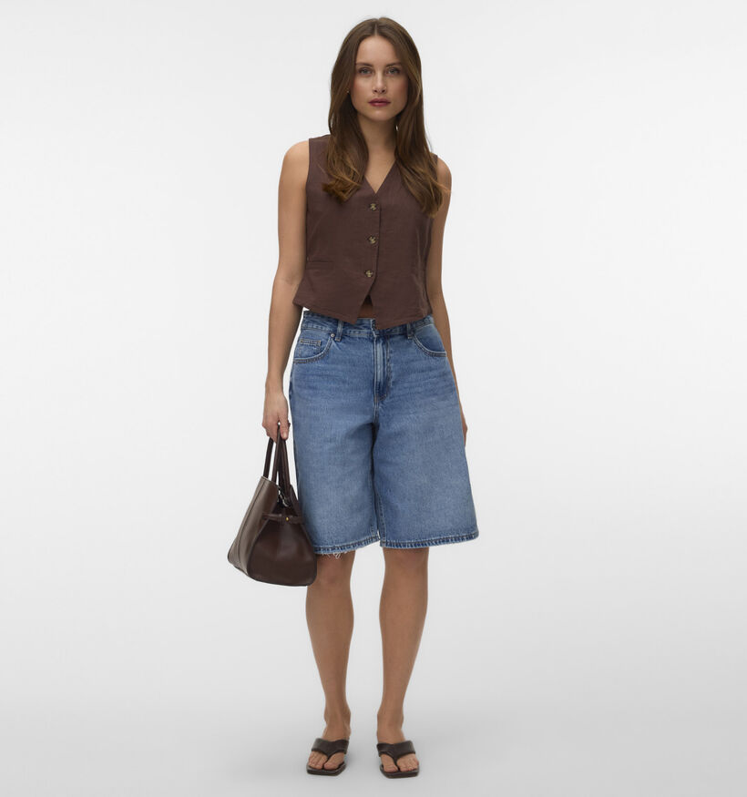 Vero Moda Caia Donkerbruine Mouwloze Blazer voor dames (374958)