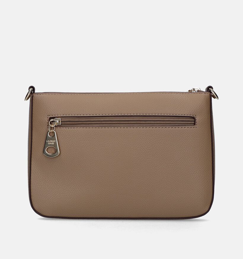 Laurent David Nos 006 Sac porté croisé en Taupe pour femmes (337088)