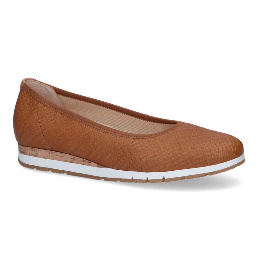 Gabor OptiFit Ballerines en Cognac pour femmes (306108) - pour semelles orthopédiques