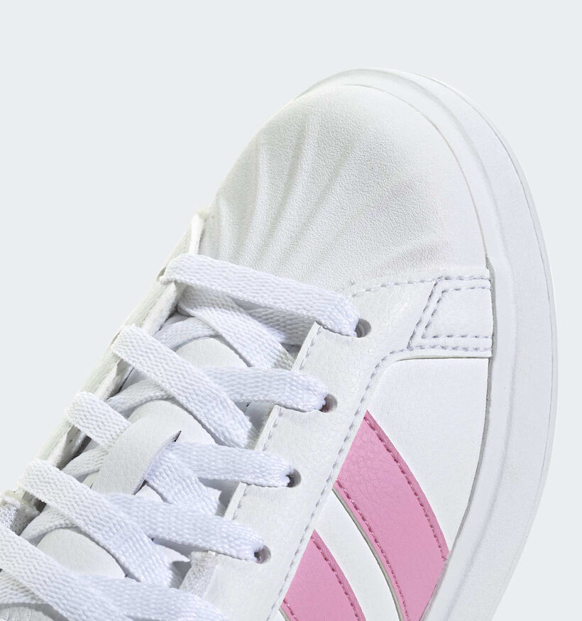 adidas Streettalk Witte/Roze Sneakers voor meisjes (375484)
