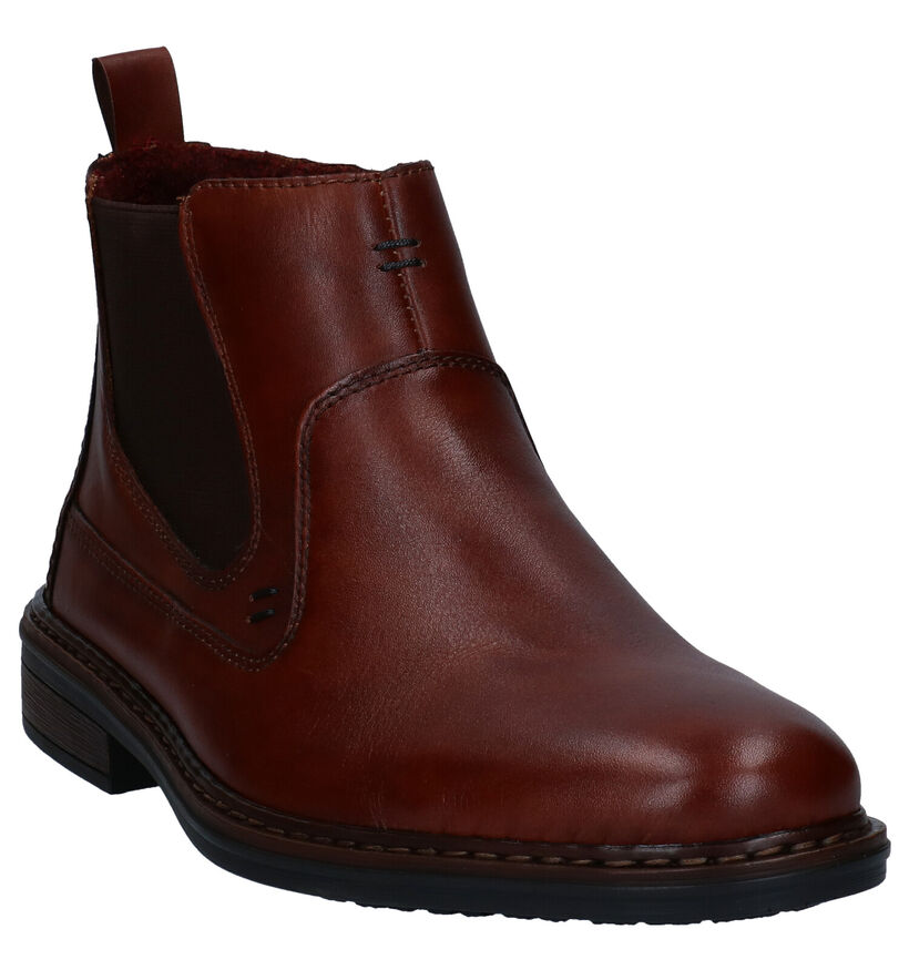 Rieker Boots à fermeture éclair en Cognac pour hommes (331771)