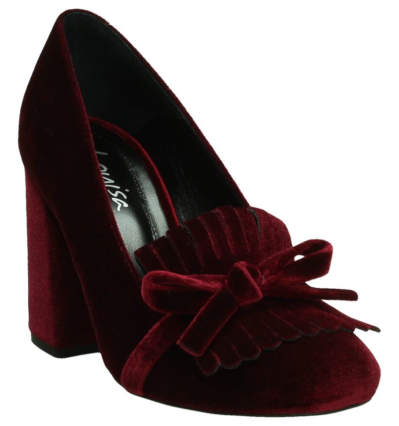 Louisa Bordeaux High Heel Pump in velours (199233)