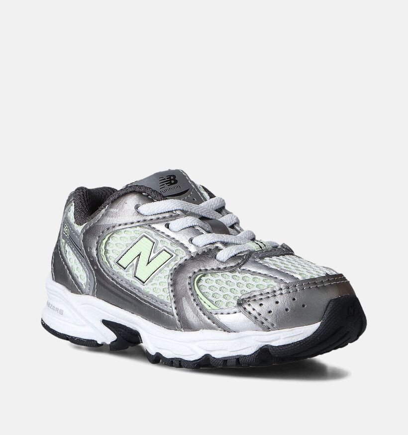 New Balance 530 Baskets en Argent pour filles, garçons (365013) - pour semelles orthopédiques