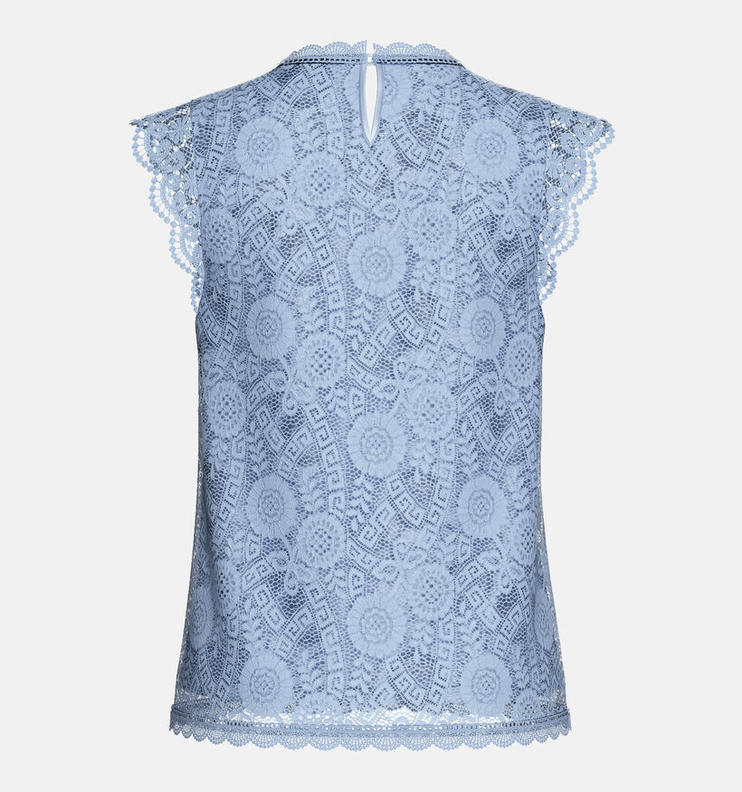 Pieces Olline Blauwe Kanten Blouse voor dames (351107)