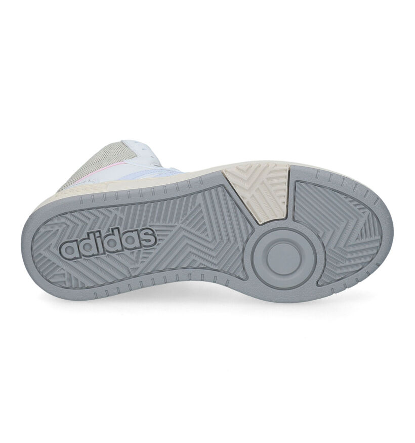 adidas Hoops 3.0 Mid Zwarte Sneakers in kunstleer (316561)