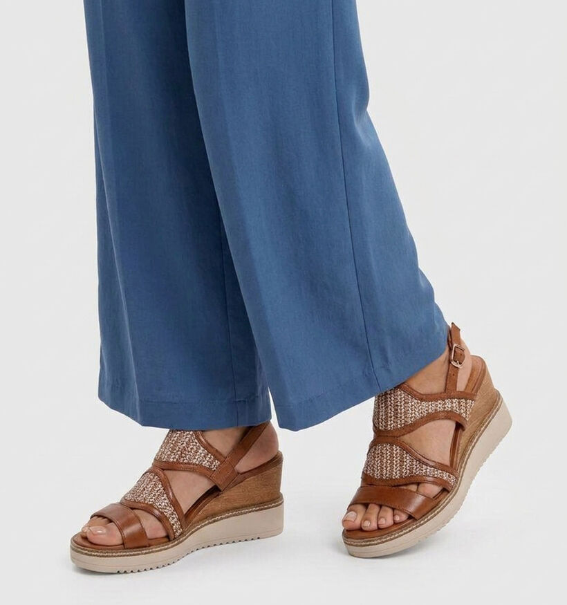 Tamaris Cognac Sandalen met Sleehak voor dames (371754)