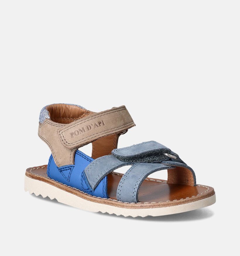 Pom d'Api Waff Jimy Blauwe Sandalen voor jongens (354629)