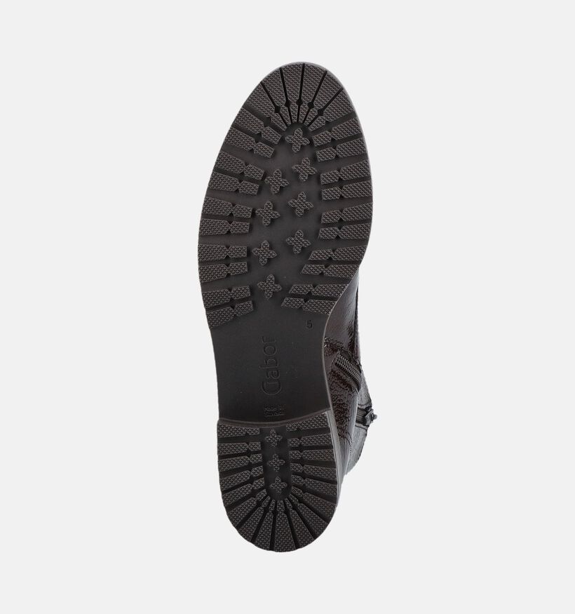 Gabor Donkerbruine Boots met Veters en Rits voor dames (380079) - geschikt voor steunzolen