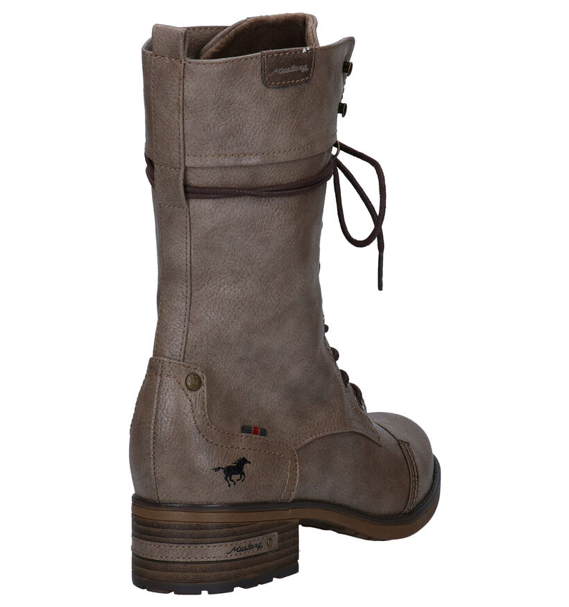 Mustang Bruine Bottines in kunstleer (294332)