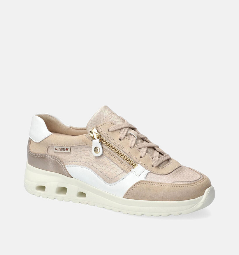 Mephisto Lilas Beige Sneakers voor dames (354291) - geschikt voor steunzolen