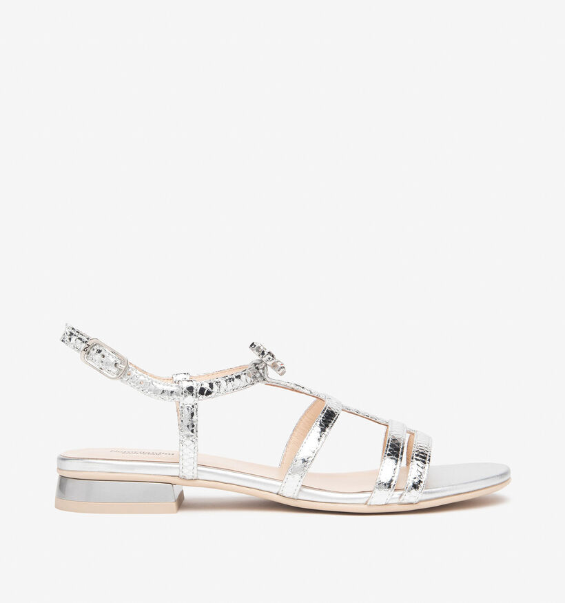 NeroGiardini Sandales plates en Argent pour femmes (358353)