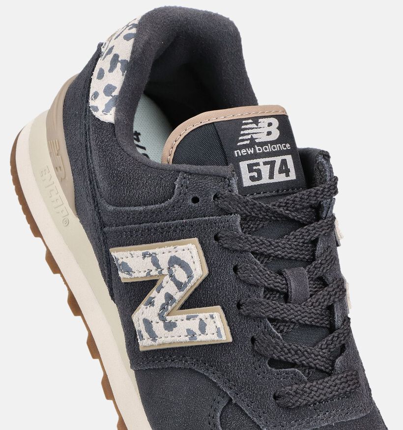 New Balance 574 Baskets sportives en Noir pour femmes (374989) - pour semelles orthop&eacute;diques