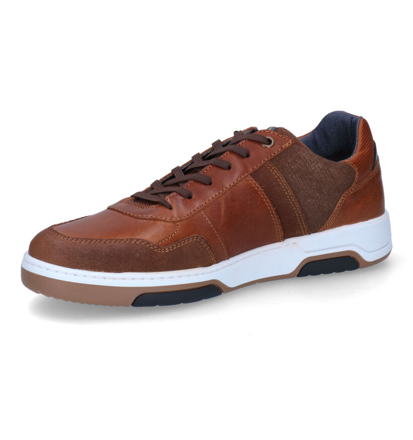 Bullboxer Chaussures à lacets en Cognac pour hommes (311778) - pour semelles orthopédiques