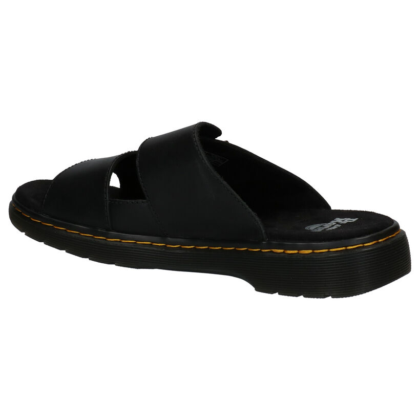 Dr. Martens Nikolai Zwarte Slippers in leer (265575)