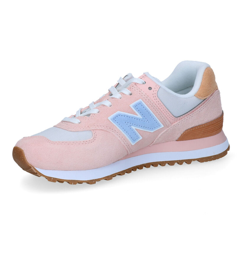 New Balance WL574 Roze Sneakers voor dames (301950) - geschikt voor steunzolen