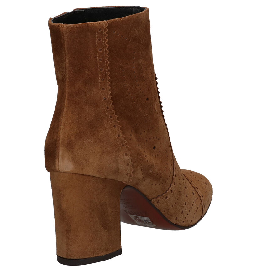 Zinda Bottillons à talons en Vert kaki en nubuck (283722)