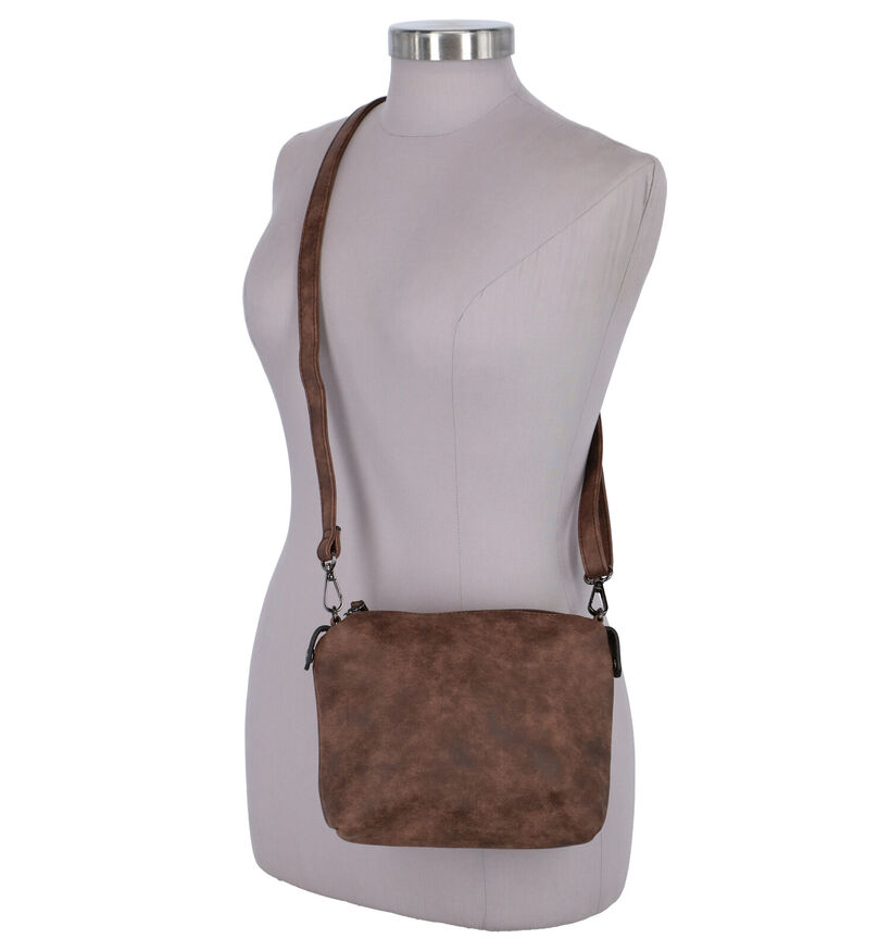 Emily & Noah Sac à bandoulière bag in bag en Gris en simili cuir (282172)