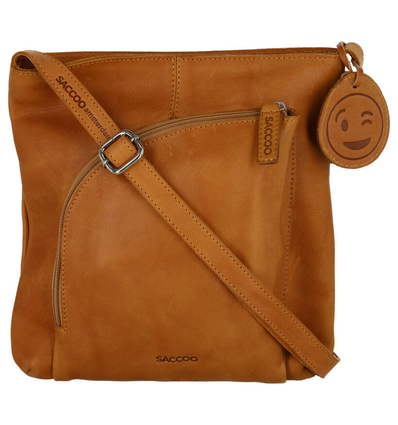 Saccoo Filico Sac porté croisé en Noir en cuir (291758)