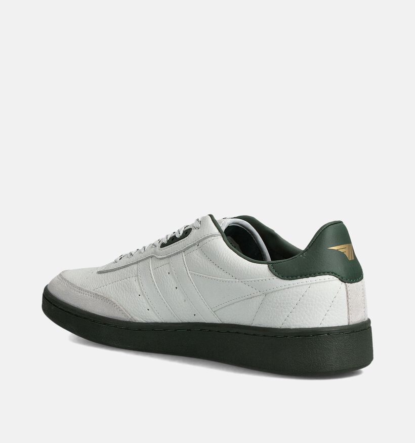 Gola Contact Leather Witte/Zwarte Sneakers voor heren (360716) - geschikt voor steunzolen