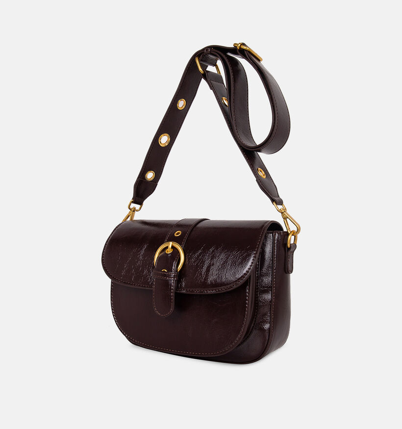 Laurent David Donkerbruine Crossbodytas voor dames (381469)