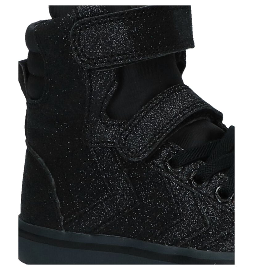 Zwarte Hoge Sneakers met Glitters Hummel in stof (225840)