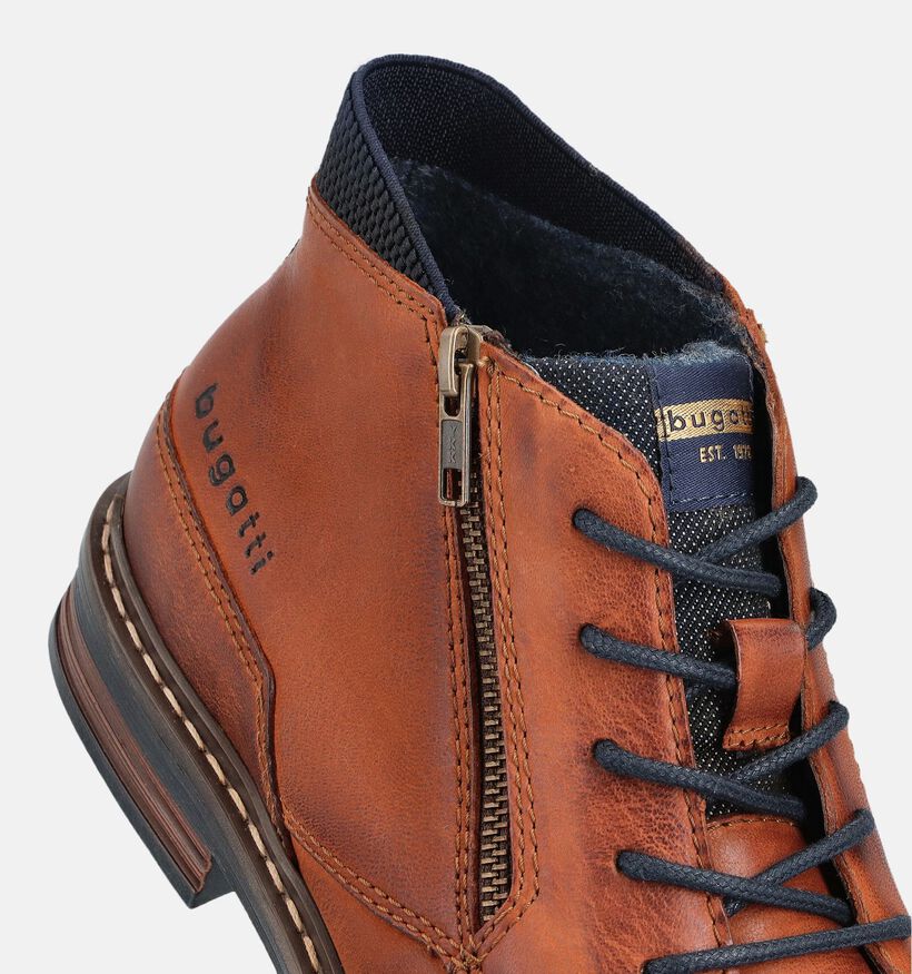 Bugatti Boots à lacets en Cognac pour hommes (363798)