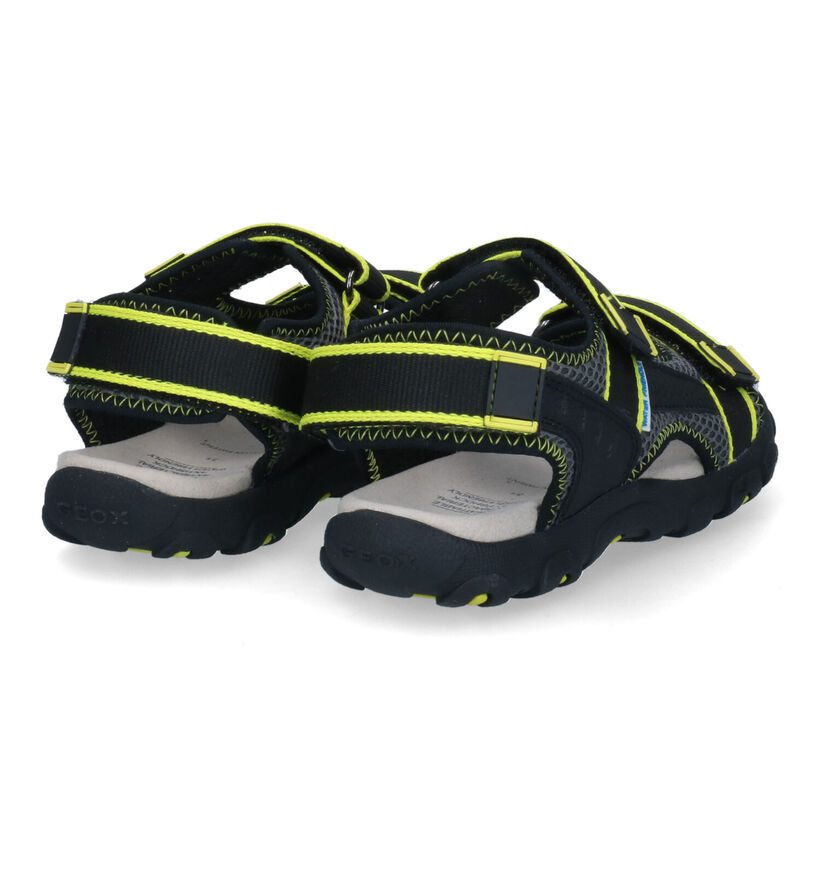 Geox Strada Zwarte Sandalen voor jongens (291777)