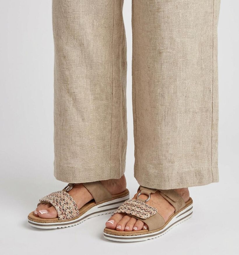 Rieker Beige Slippers voor dames (370428)
