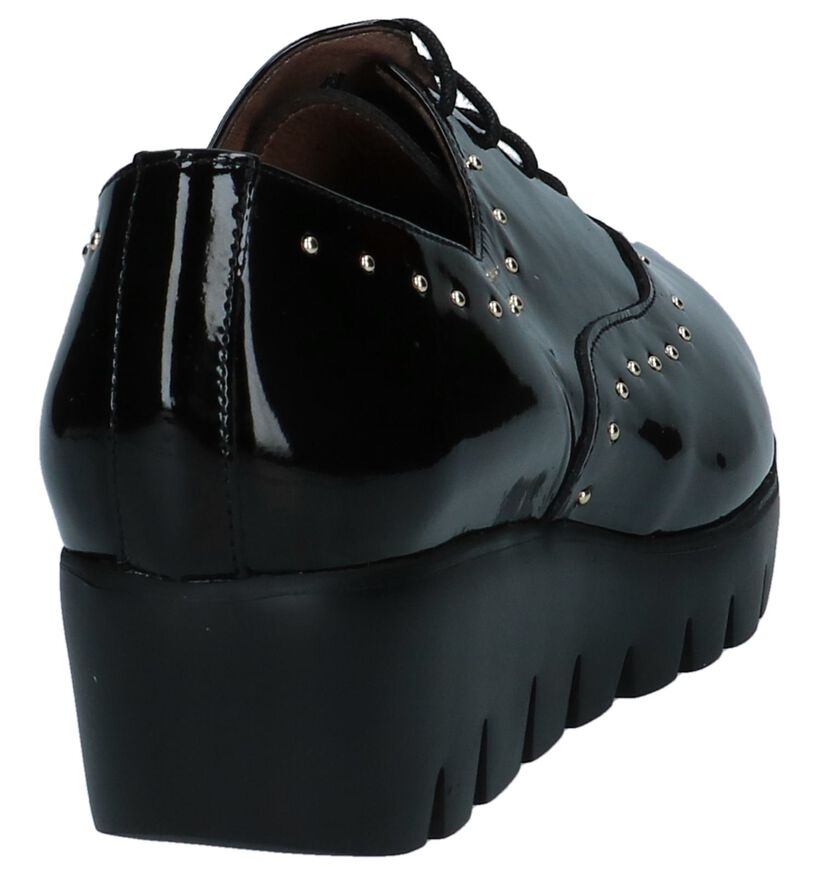 Wonders Chaussures à lacets en Noir en cuir (232038)
