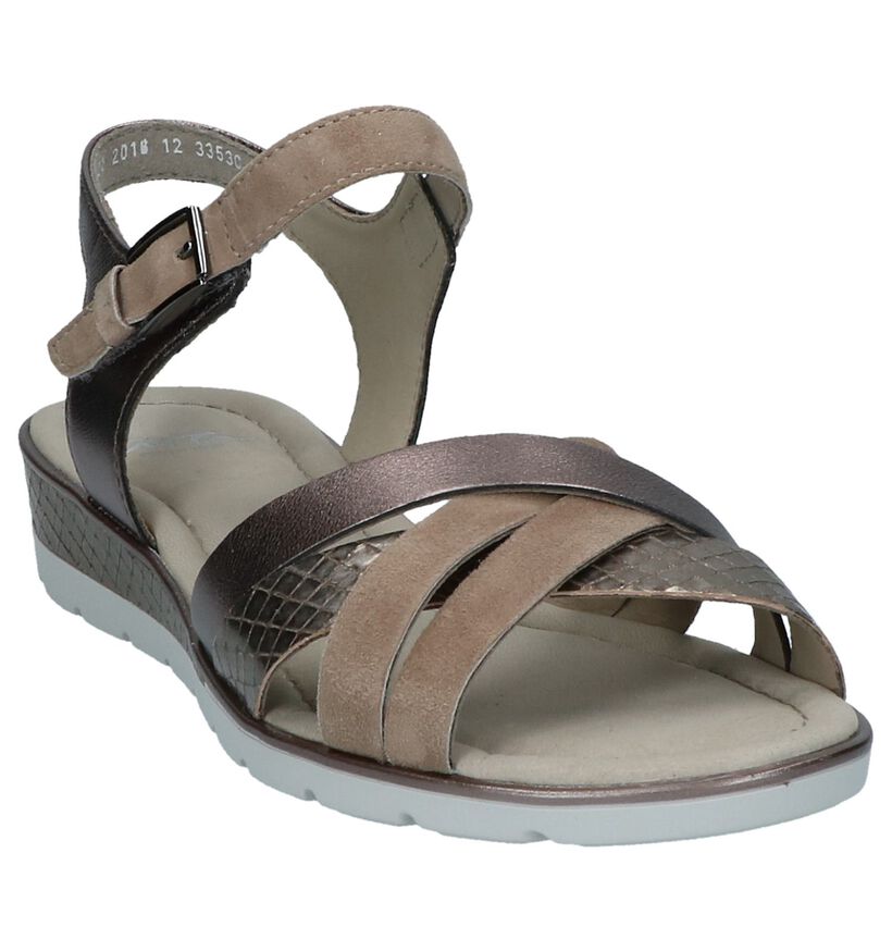 Comfortabele Sandalen Taupe Ara Alassio, , pdp