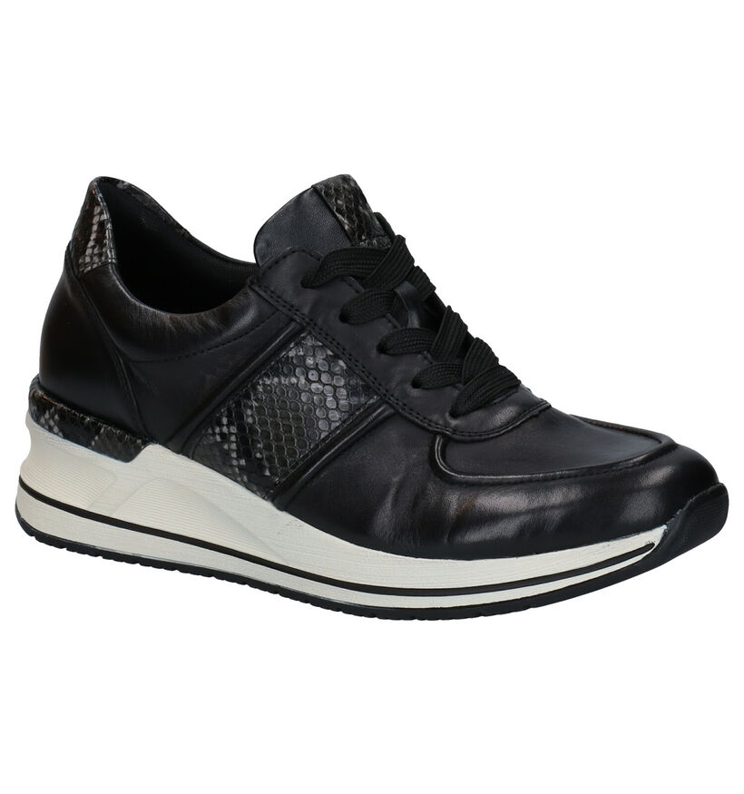 Remonte Zwarte Veterschoenen in kunstleer (277640)