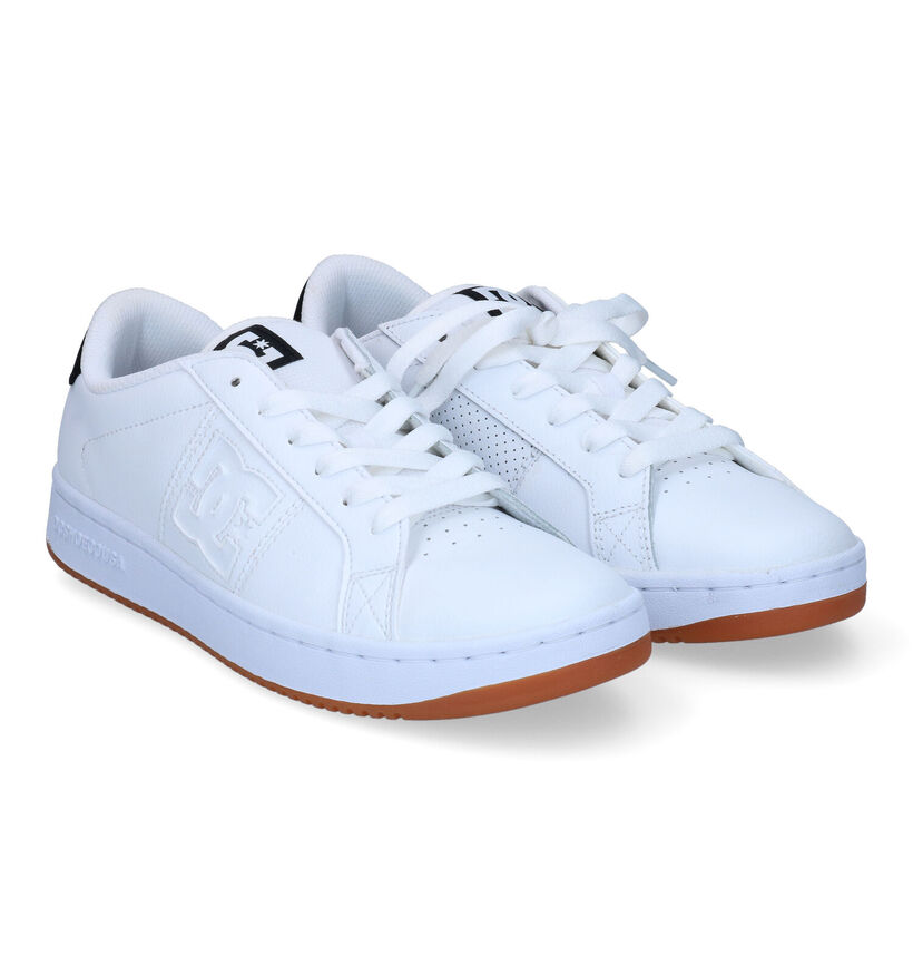 DC Shoes Striker Witte Sneakers in kunstleer (303231)