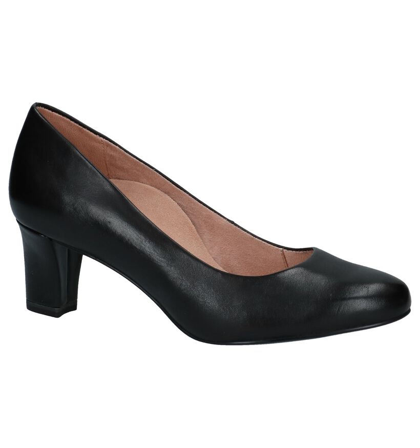 Tamaris Heart & Sole Zwarte Pumps in leer (214277)