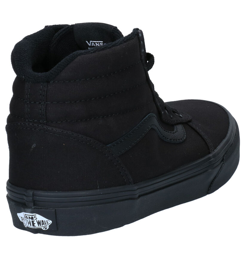 Vans Ward Hi Zwarte Sneakers in leer (277578)