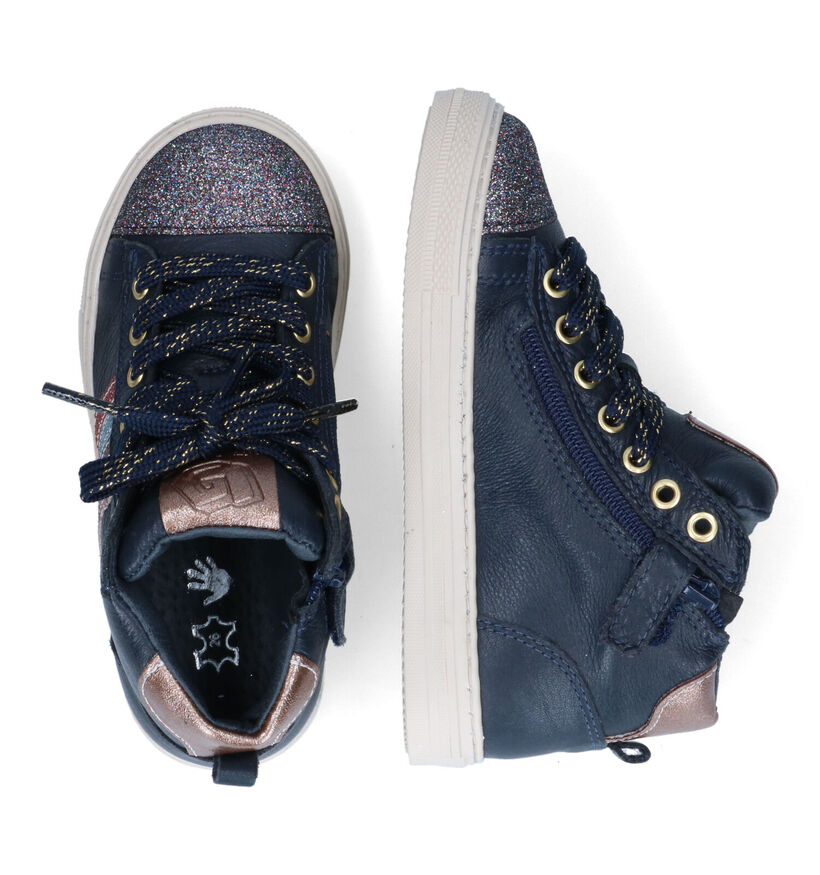 Little David Paris Chaussures hautes en Bleu pour filles (316154) - pour semelles orthop&eacute;diques