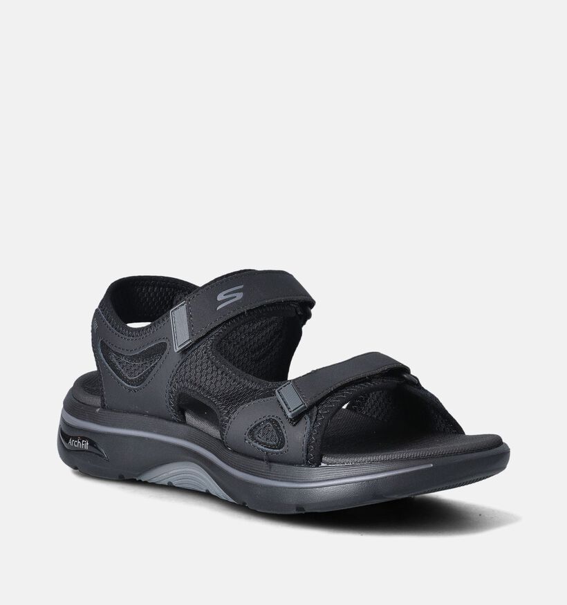 Skechers Go Walk Arch Fit 2.0 Zwarte Sandalen voor heren (354580)