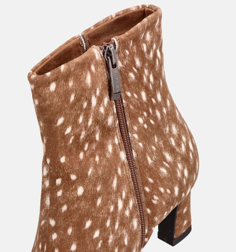 Tamaris Brown Bambi Lichtbruine Enkellaarzen voor dames (380798)