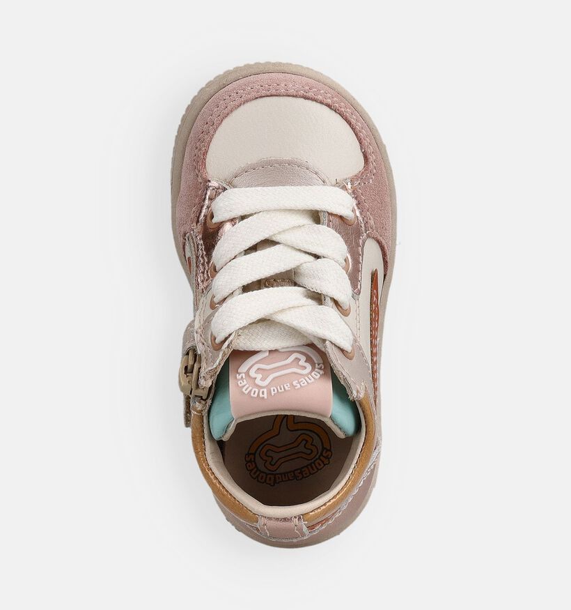 STONES and BONES Nomi Baskets pour b&eacute;b&eacute; en Blanc pour filles (373752) - pour semelles orthop&eacute;diques