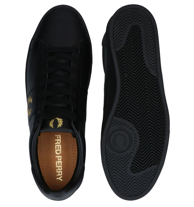 Fred Perry Zwarte Veterschoenen in leer (279085)