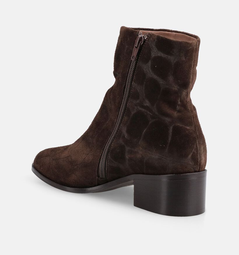 Softwaves Bottines en Brun fonc&eacute; pour femmes (380372) - pour semelles orthop&eacute;diques