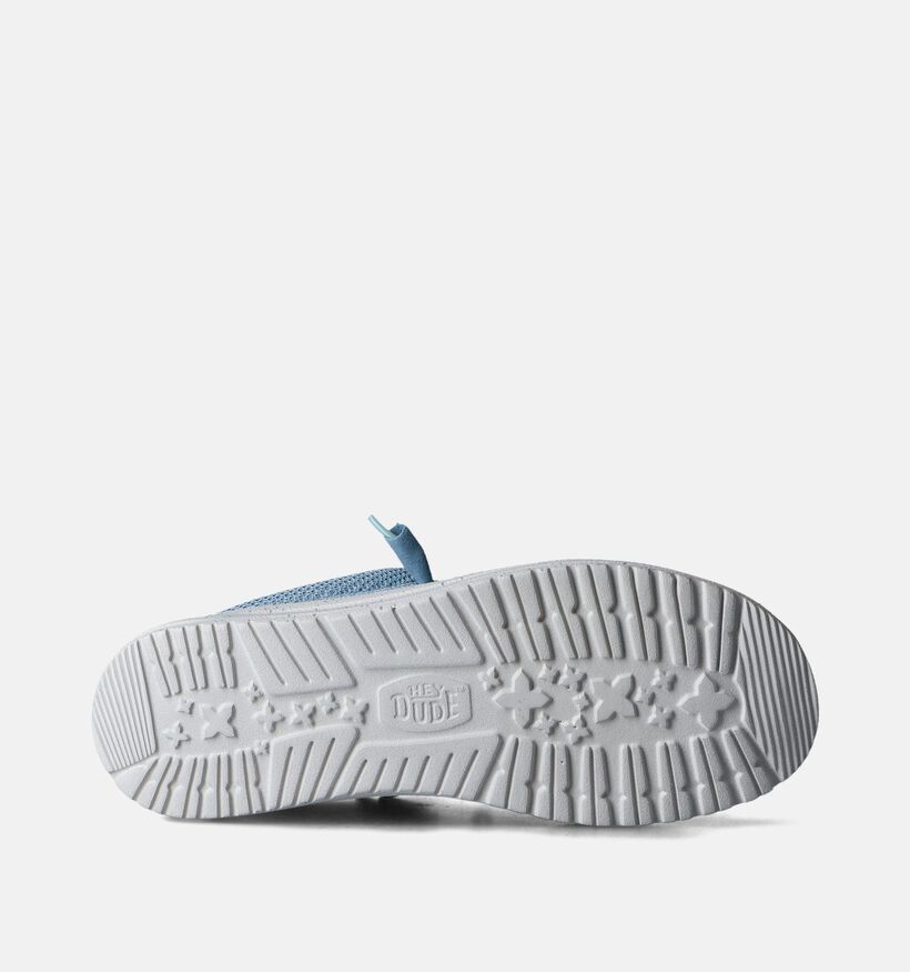 HEYDUDE Wally Stretch Sox Blauwe Instappers voor heren (353483) - geschikt voor steunzolen