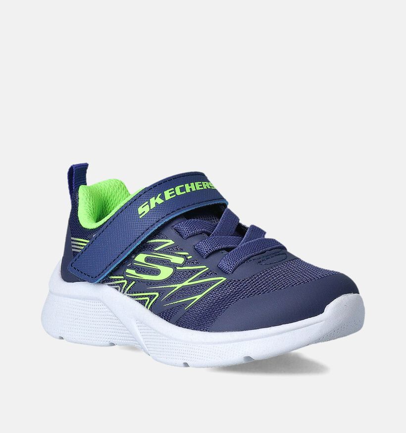 Skechers Microspec Texlor Blauwe Sneakers voor meisjes (361590)